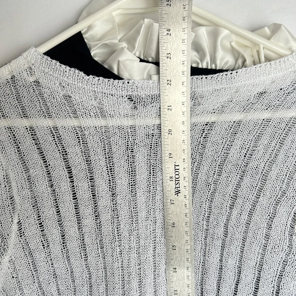 Pretty Little Thing Mesh Ribbed Knit Sheer Y2k Stretchy Sweater Womens XL NWT - Picture 8 of 11
